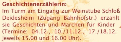 "Erzählungen von Geschichten und Märchen" Adventsmarkt
