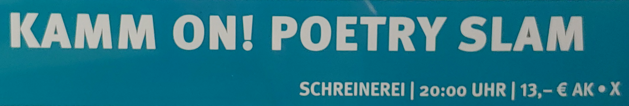 Kamm ON! Poetry Slam im Kammgarn